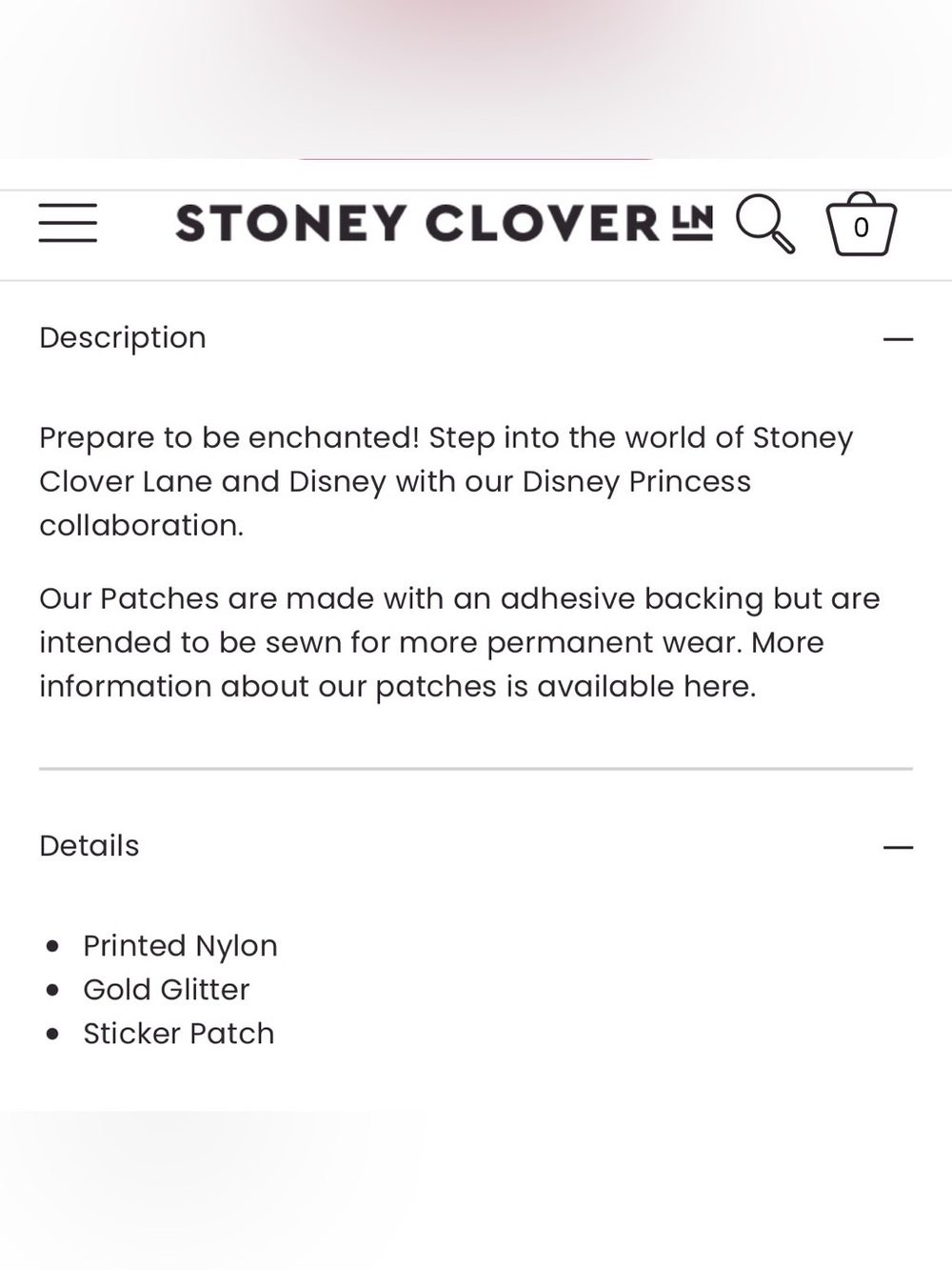 Disney x Stoney Clover Lane Snow White Adhesive Patch - Picture 3 of 3
